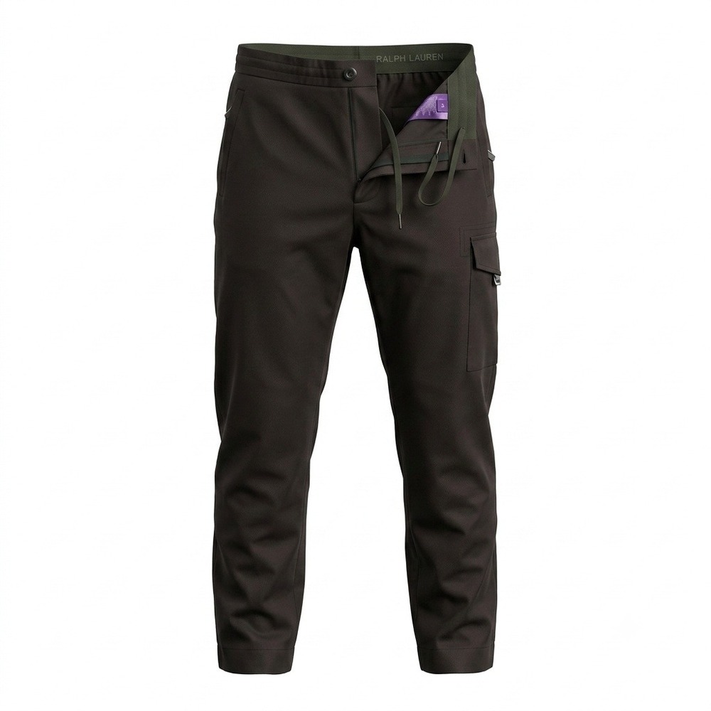 Ralph Lauren Purple Label Mens Black Cargo Pants Made in Italy Size 30 Slim Fit